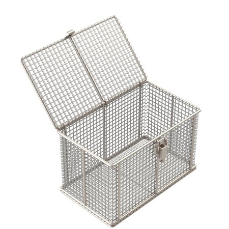 ANYSIZEBASKET Rectangular Wire Mesh Basket: 10Lx6Wx6H, 304 SS, 3/16 Rod Frame, Mesh: 2 x .063 TMT-100060060-P02S